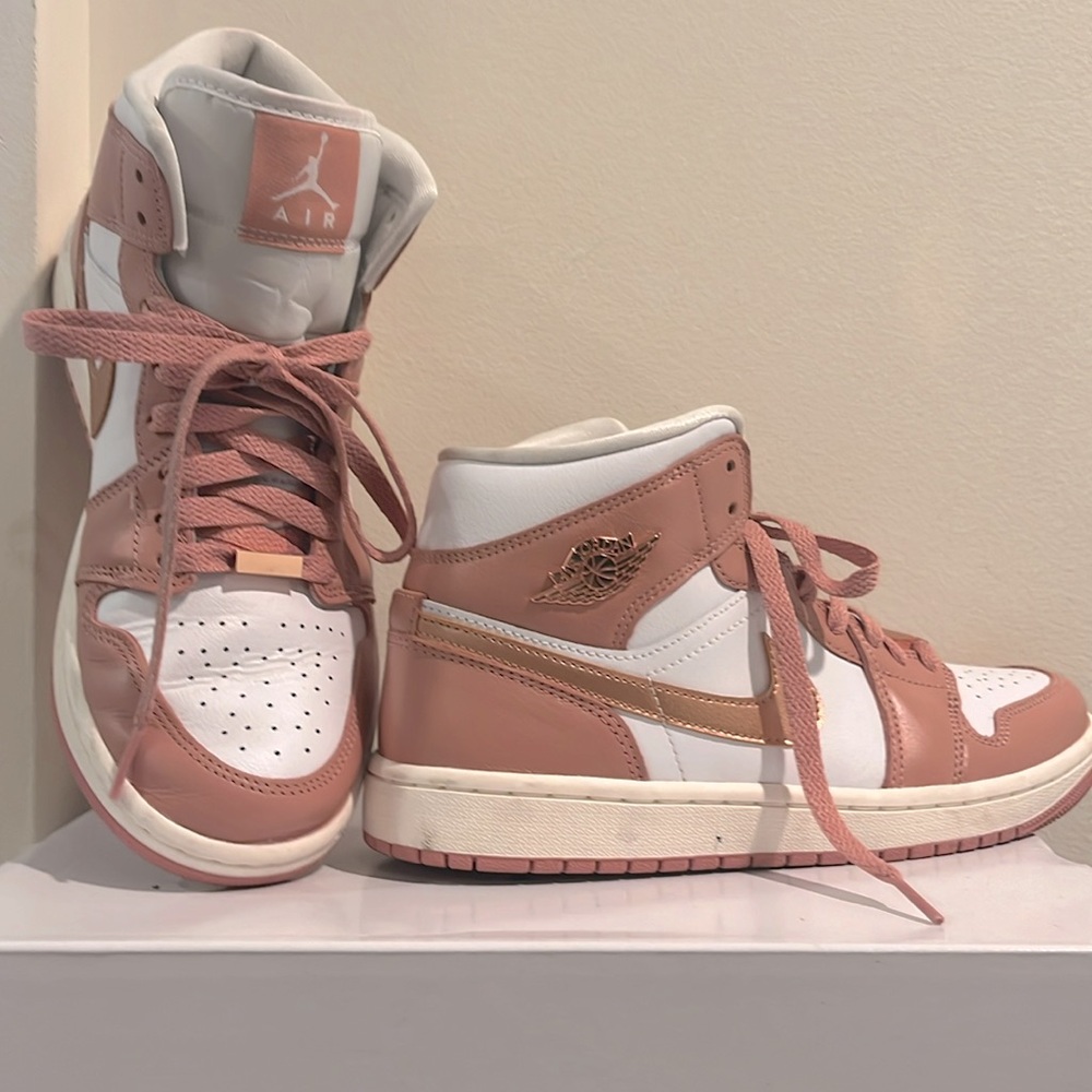 Nike Air Jordan 1 Mid SE Red Stardust Metallic Copper Size 8.5